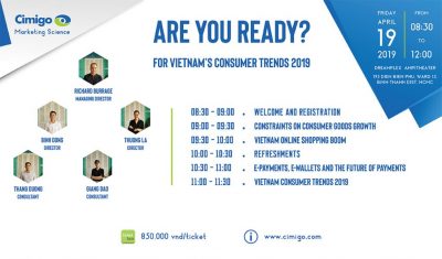 Join the Vietnam Consumer Trends seminar April 19th 2019
